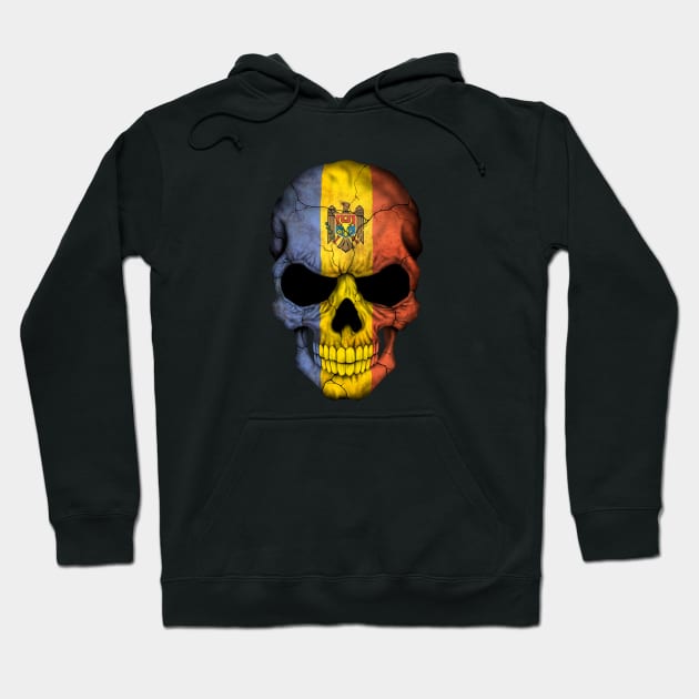 Moldova Flag Skull Hoodie by jeffbartels